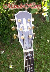 MandoHarp - 'Hands of Gaia' Inlaid Cutaway-Style Acoustic Guitar