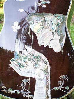 MandoHarp - 'Hands of Gaia' Inlaid Cutaway-Style Acoustic Guitar