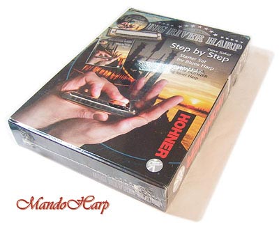MandoHarp - Hohner Steve Baker 'Step by Step' Starter Set for Blues Harp - Includes Course Book, CD and Hohner Big River Harmonica