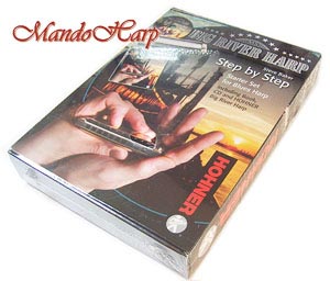 MandoHarp - Hohner Steve Baker 'Step by Step' Starter Set for Blues Harp - Includes Course Book, CD and Hohner Big River Harmonica