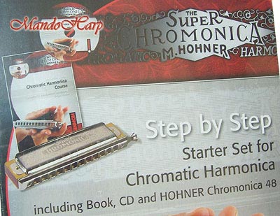 MandoHarp - Hohner 'Step by Step' Chromatic Instruction Set - Includes Course Book, CD and Hohner Super Chromonica