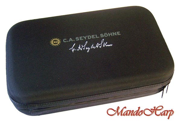 MandoHarp - Seydel Harmonica Case - 920000b Hardshell Case for 20 Harmonicas and More - With Belt