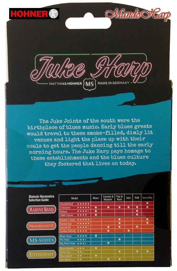 MandoHarp - Hohner Harmonica - M596X Juke Harp MS