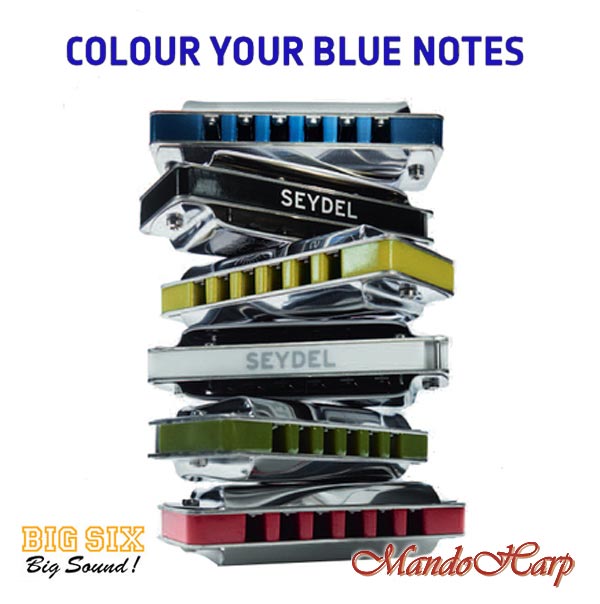 MandoHarp - Seydel Harmonicas - 16666_set Big Six Pack - KEYS A, Bb, C, D, F and G