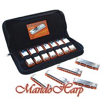 MandoHarp - Seydel Harmonicas - 10322 Blues Session Steel 12 Harmonica Set