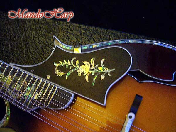 MandoHarp - 'Noose' Hand-Made F-5-Style Wide-Bodied Inlaid Mandolin (060020-MF)