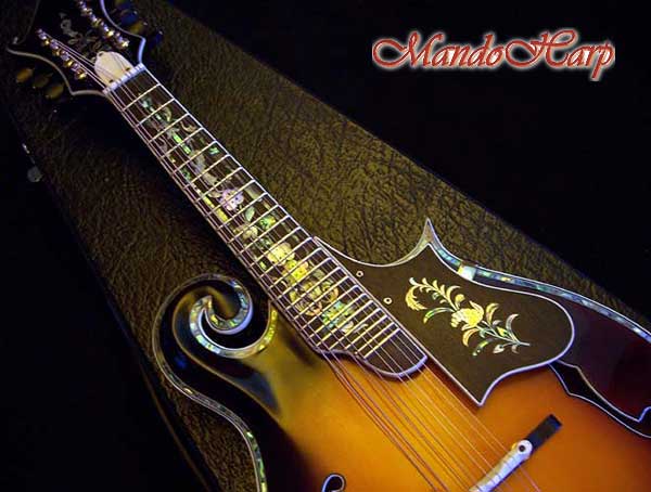 MandoHarp - 'Noose' Hand-Made F-5-Style Wide-Bodied Inlaid Mandolin (060020-MF)