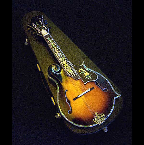 MandoHarp - 'Noose' Hand-Made F-5-Style Wide-Bodied Inlaid Mandolin (060020-MF)