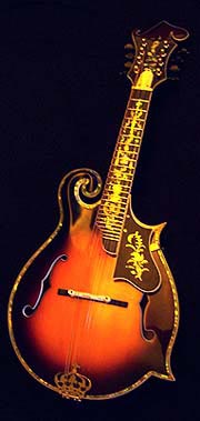 MandoHarp - 'Noose' Hand-Made F-5-Style Wide-Bodied Inlaid Mandolin (060020-MF)