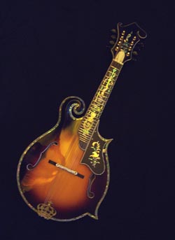 MandoHarp - 'Noose' Hand-Made F-5-Style Wide-Bodied Inlaid Mandolin (060020-MF)