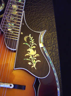 MandoHarp - 'Twisting Vines' Hand-Made F4-Style Mandolin with Abalone and Mother of Pearl Inlay