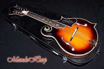 MandoHarp - 'Noose' Hand-Made F-5-Style Wide-Bodied Inlaid Mandolin (060020-MF)