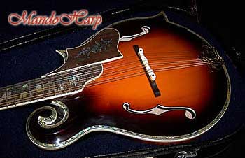 MandoHarp - 'Noose' Hand-Made F-5-Style Wide-Bodied Inlaid Mandolin (060020-MF)