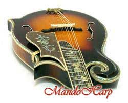 MandoHarp - 'Noose' Hand-Made F-5-Style Wide-Bodied Inlaid Mandolin (060020-MF)