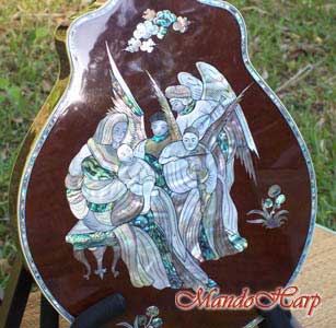 MandoHarp - 'Angels' F-Hole Mandolin with Abalone and Mother of Pearl Inlay