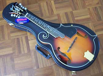 MandoHarp - 'Twisting Vines' Hand-Made F4-Style Mandolin with Abalone and Mother of Pearl Inlay