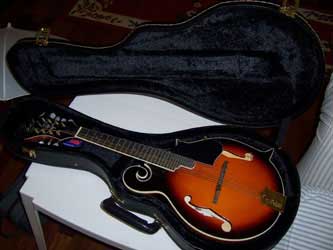 MandoHarp - 'Twisting Vines' Hand-Made F4-Style Mandolin with Abalone and Mother of Pearl Inlay