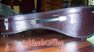 MandoHarp - Lovers' Swing - Hand-made Classical Bowl-back Inlaid Mandolin with Beautiful Oil Painting