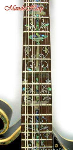 MandoHarp - 'Chalice Vines' F5-Style Mandola with Abalone and Mother of Pearl Inlay