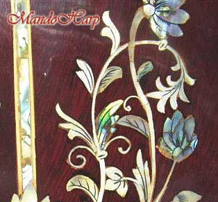 MandoHarp - 'Chalice Vines' F5-Style Mandola with Abalone and Mother of Pearl Inlay