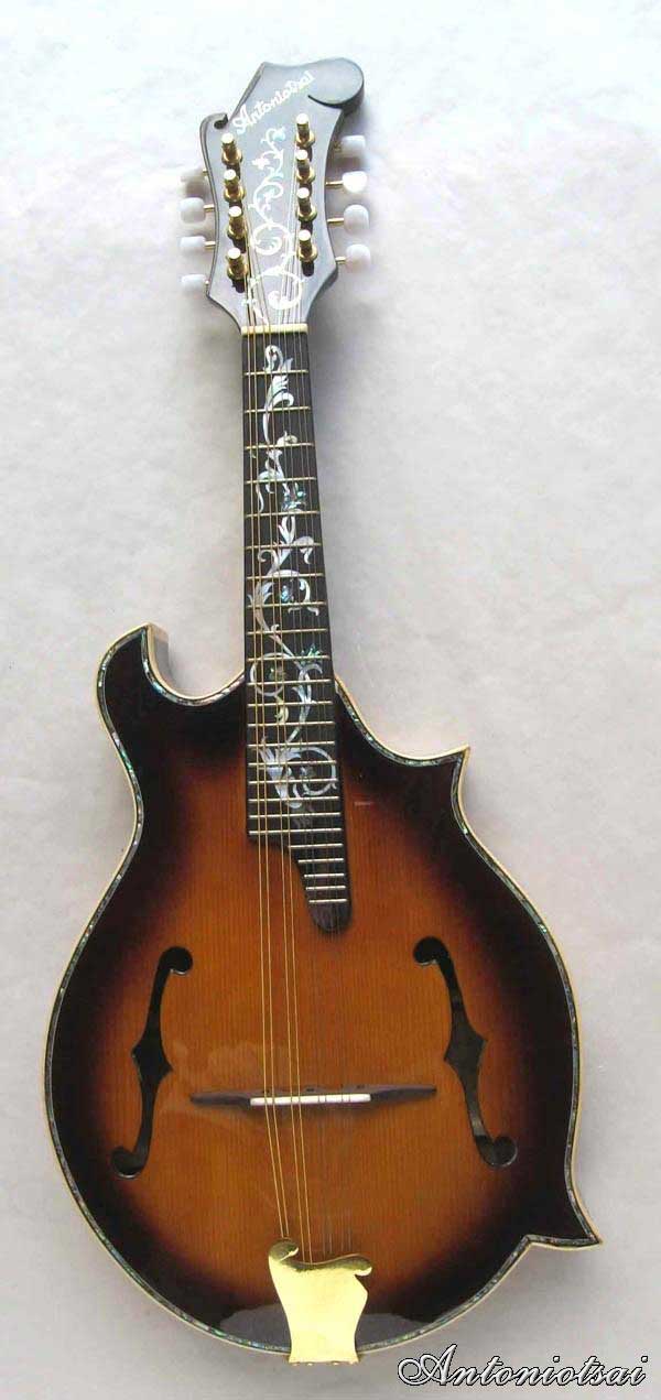 MandoHarp - 'Floral Vines' Hand-Made F4-Style Inlaid Mandolin