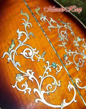 MandoHarp - 'Floral Vines' Hand-Made F4-Style Inlaid Mandolin