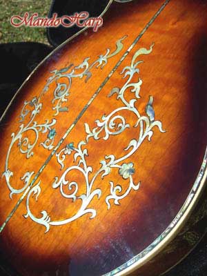 MandoHarp - 'Floral Vines' Hand-Made F4-Style Inlaid Mandolin
