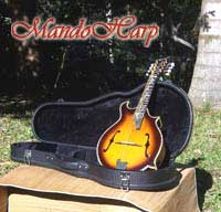 MandoHarp - 'Floral Vines' Hand-Made F4-Style Mandolin with Abalone and Mother of Pearl Inlay