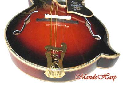 MandoHarp - 'Floral Vines' Hand-Carved Inlaid F5-Style Mandolin