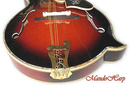 MandoHarp - 'Floral Vines' Hand-Carved Inlaid F5-Style Mandolin