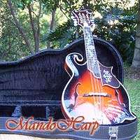 MandoHarp - 'Floral Vines' Hand-Carved Inlaid F5-Style Mandolin