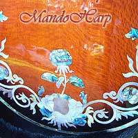 MandoHarp - 'Floral Vines' Hand-Carved Inlaid F5-Style Mandolin