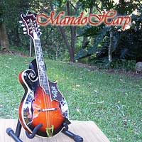 MandoHarp - 'Floral Vines' Hand-Carved Inlaid F5-Style Mandolin