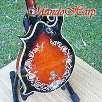 MandoHarp - 'Floral Vines' Hand-Carved Inlaid F5-Style Mandolin