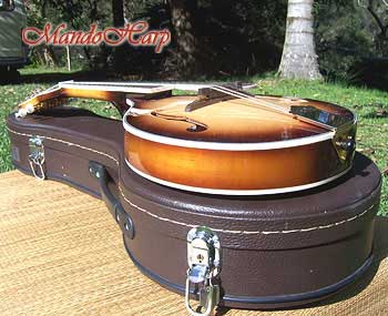 MandoHarp - 'Bird Flower' Hand-Made Inlaid A-Style Mandolin