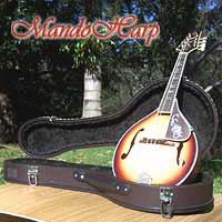 MandoHarp - 'Bird Flower' Hand-Made Inlaid A-Style Mandolin