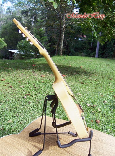 MandoHarp - 'Old Hickory' Blonde F5-Style Mandolin with Inlaid Pickguard and Tailpiece