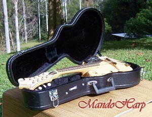 MandoHarp - 'Old Hickory' Blonde F5-Style Mandolin with Inlaid Pickguard and Tailpiece