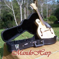 MandoHarp - 'Old Hickory' Blonde F5-Style Mandolin with Inlaid Pickguard and Tailpiece