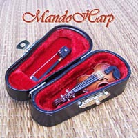 MandoHarp - Hand-Made Minature Violin - Non-Playable Collectable