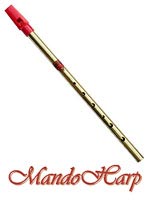 MandoHarp - Generation Flageolet/Whistle - Lacquered Brass Finish (SELECT KEY)