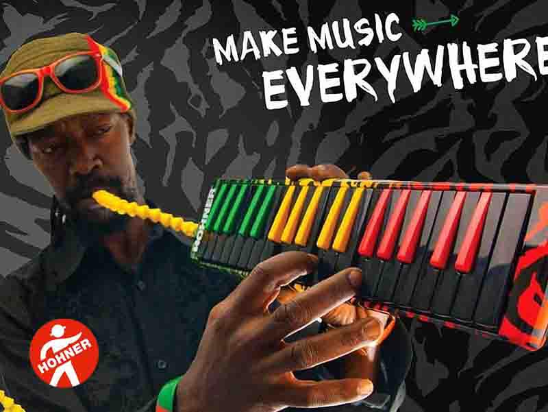 MandoHarp - Hohner Melodica - 944513 Airboard Rasta 37 Alto + Soprano