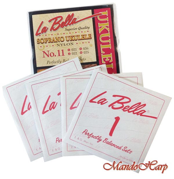 MandoHarp - Ukulele Strings - La Bella No. 11 Soprano 0.022-0.036
