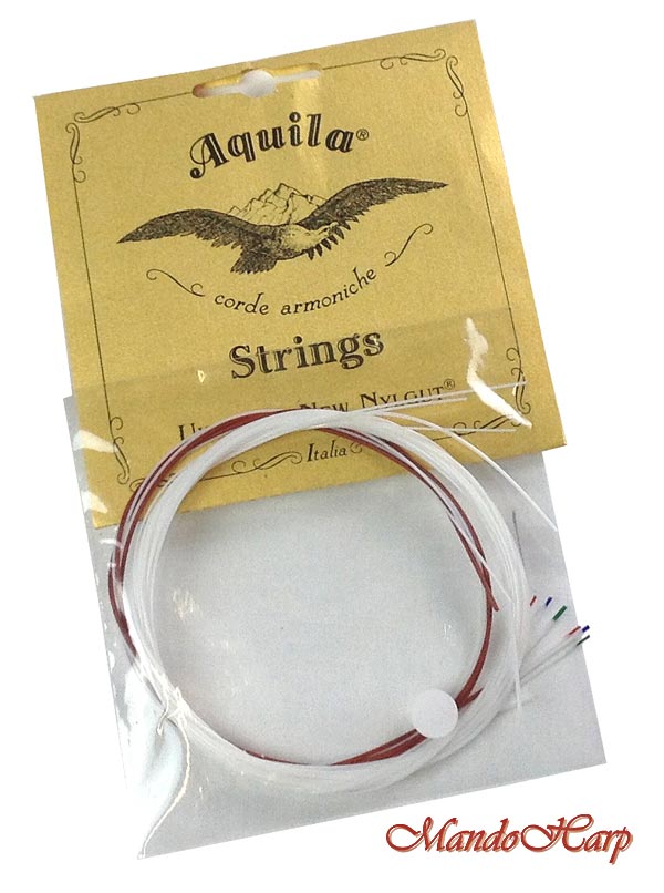 MandoHarp - Ukulele Strings - Aquila 19U Tenor, 8-String, GgCcEEAA, Red Series G, 7 x Nylgut �