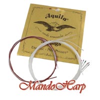 MandoHarp - Ukulele Strings - Aquila 19U Tenor, 8-String, GgCcEEAA, Red Series G, 7 x White Nylgut�