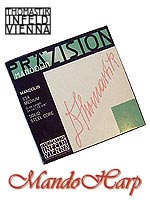 MandoHarp - Mandolin Strings - Thomastik-Infeld 154 Pr�zision Mandolin Medium Flat-Wound 0.010-0.033