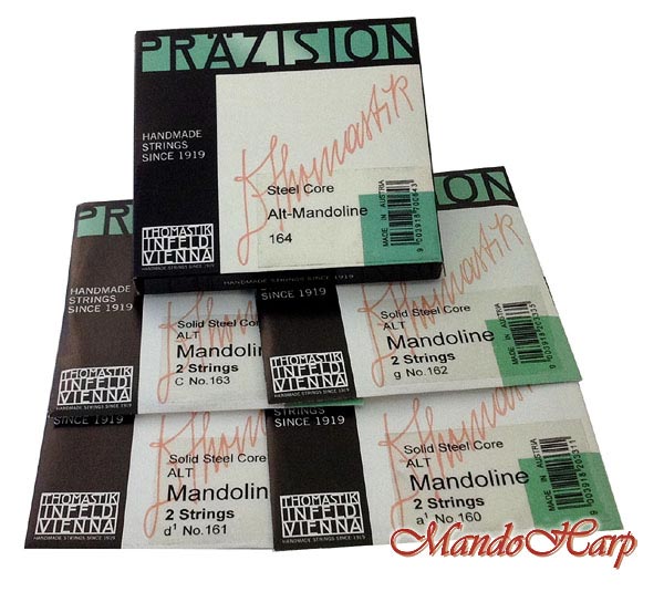 MandoHarp - Mandola Strings - Thomastik-Infeld 164 Pr�zision Alto Mandolin/Mandola Medium Flat-Wound C g d1 a1 tuning