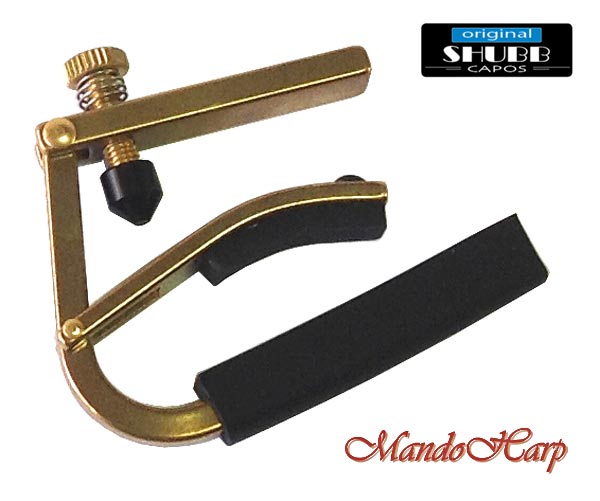 MandoHarp - Shubb Original Capo - C1b for Steel String Guitar - Brass