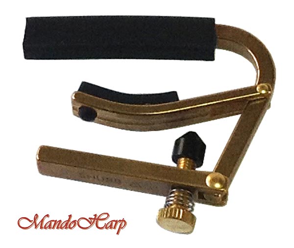 MandoHarp - Shubb Original Capo - C1b for Steel String Guitar - Brass