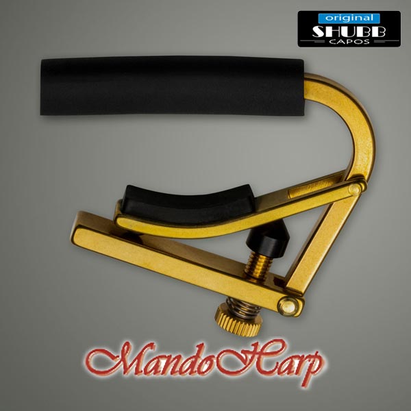 MandoHarp - Shubb Original Capo - C1b for Steel String Guitar - Brass